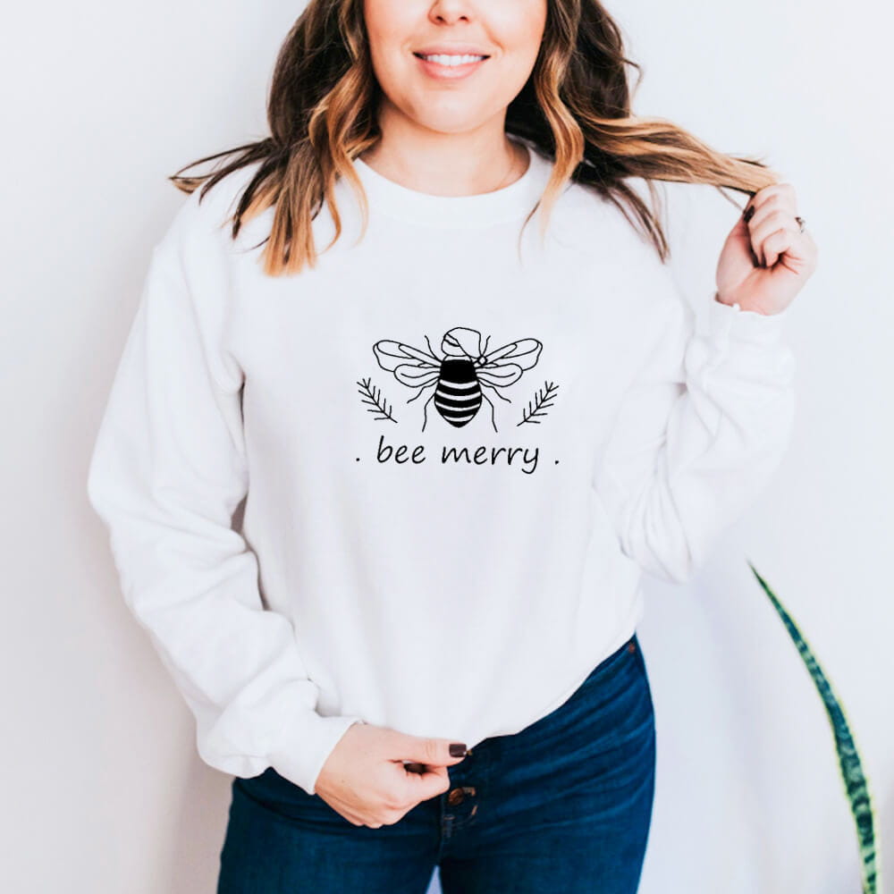 Bee Merry Vegan-friendly Sweatshirt