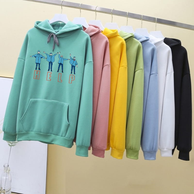 Pastel Color HELP Hoodie