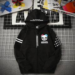 Abipanda Hooded Zipper Jacket for Best Urban Style Black / M