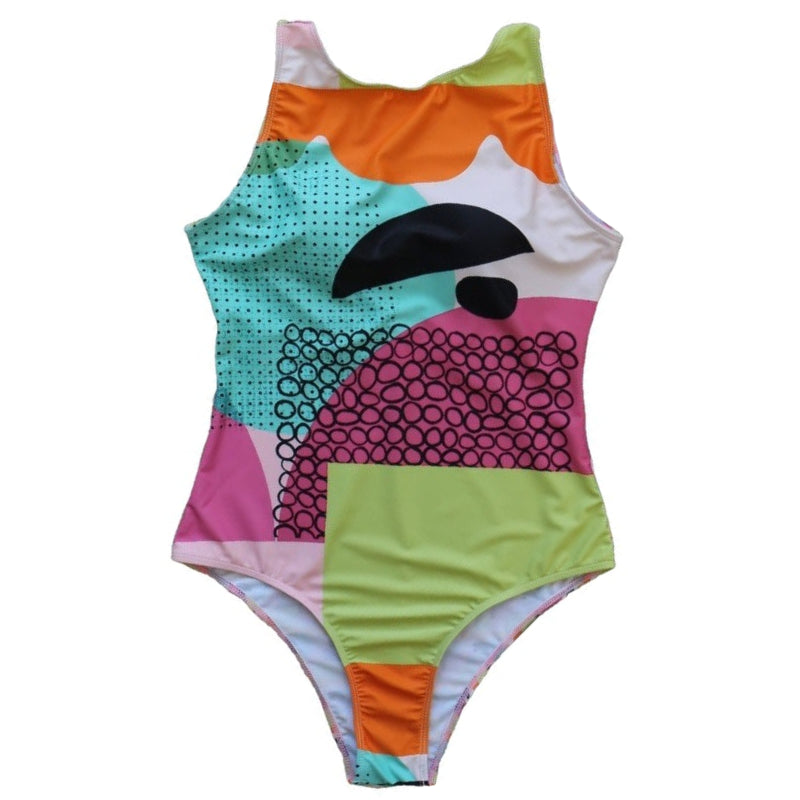 Abstract Colorful Graffiti One-Piece Swimsuit