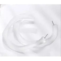 Acetate Resin Round C Hoop Earrings