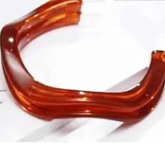 Acetate Resin Round C Hoop Earrings