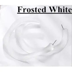 Acetate Resin Round C Hoop Earrings