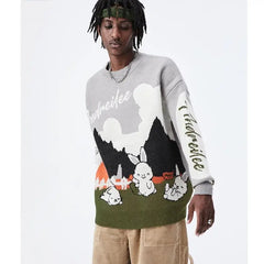 Acrylic Andreilee Long Sleeve Rabbit Sweater
