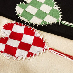 Acrylic Embroidered Wide Sweater with Heart Design