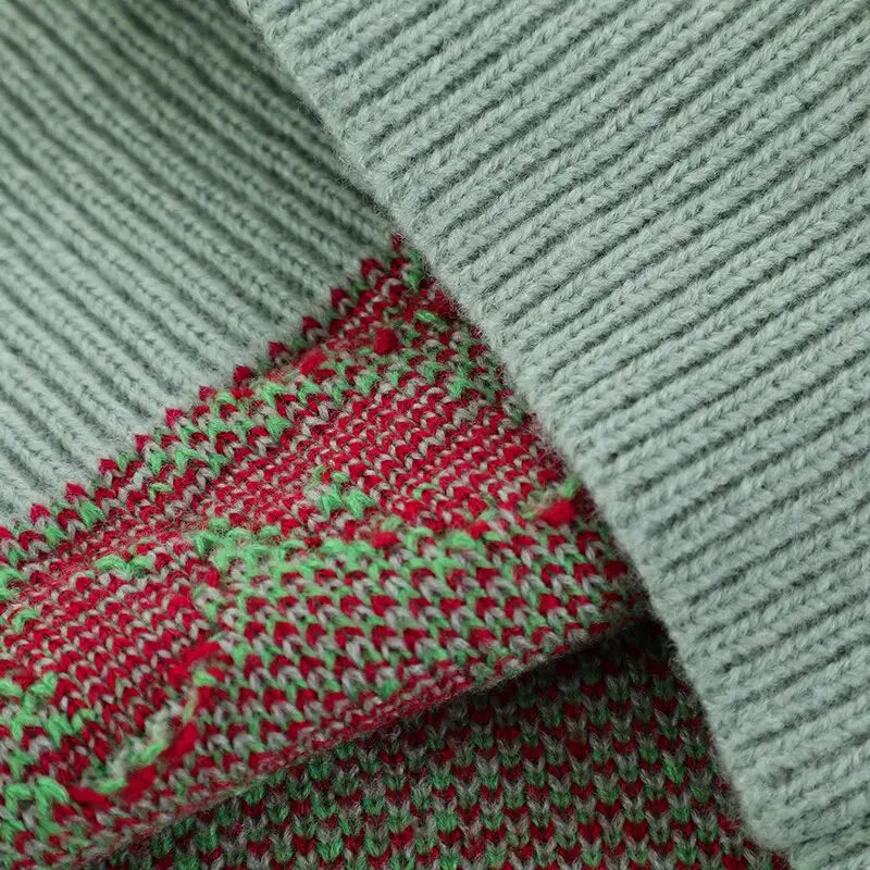 Acrylic Flower Embroidery Knitted Sweater