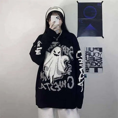 Acrylic Fun Cartoon Knitting Oversized Sweater