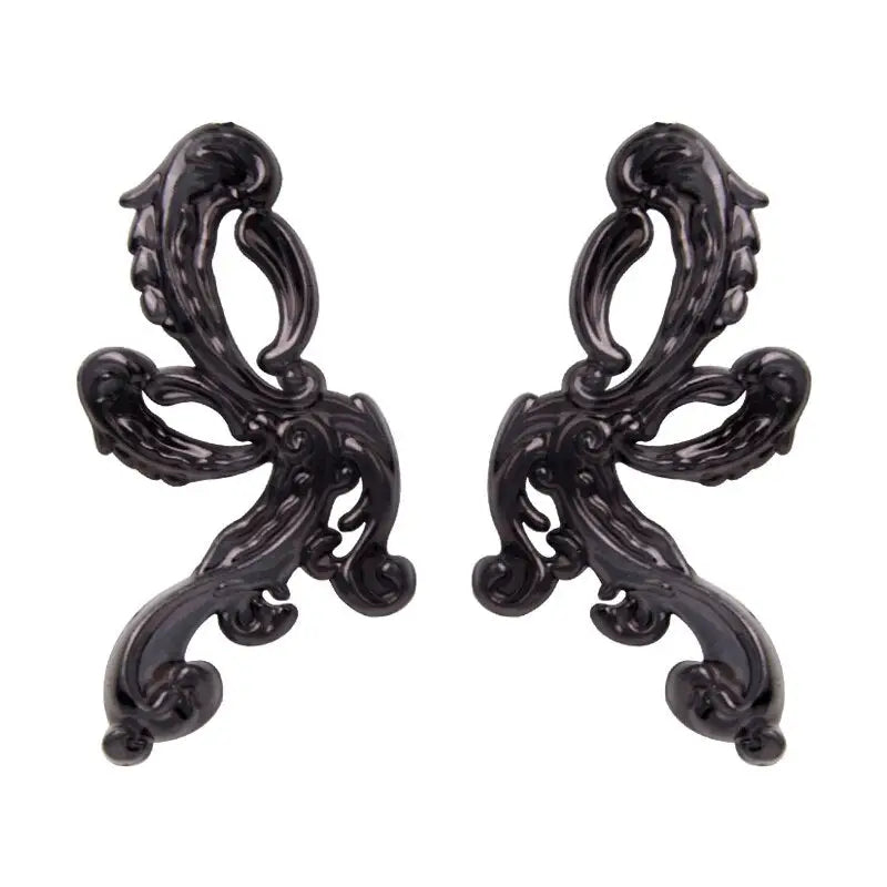 Acrylic Phoenix Drop Earrings Black / One Size