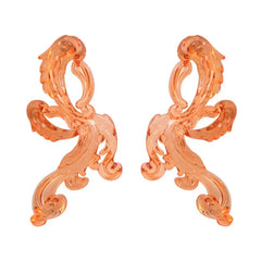 Acrylic Phoenix Drop Earrings Orange / One Size
