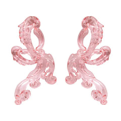 Acrylic Phoenix Drop Earrings Pink / One Size