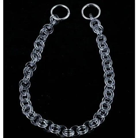 Acrylic Transparent Waist Chain with Zinc Alloy Links White