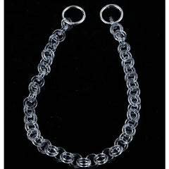 Acrylic Transparent Waist Chain with Zinc Alloy Links White