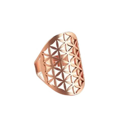 Adjustable Viking Flower of Life Stainless Steel Ring