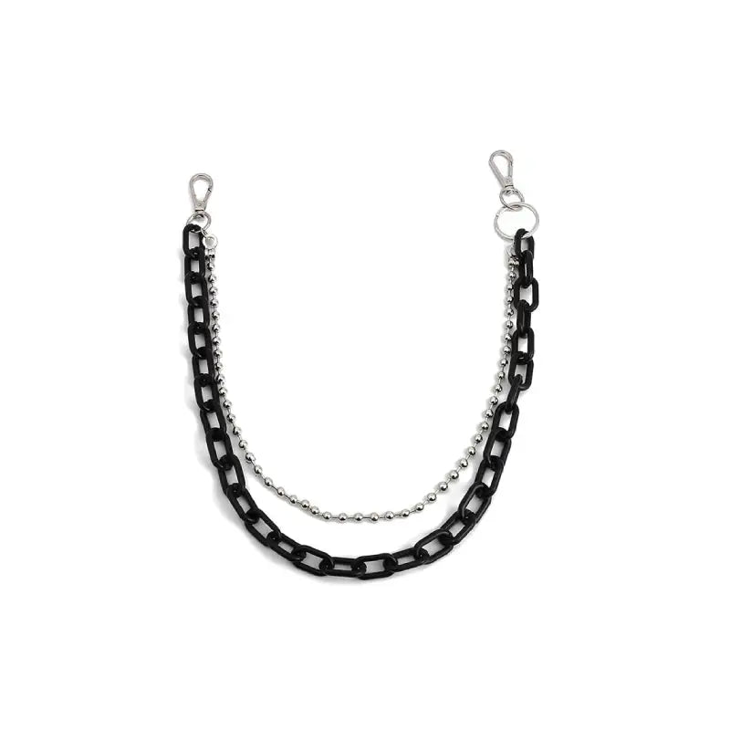 Aesthetic Acrylic-Metallic Waist Chain for Stylish Outfits
