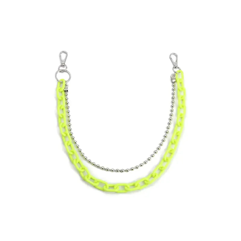 Aesthetic Acrylic-Metallic Waist Chain - Green / One Size