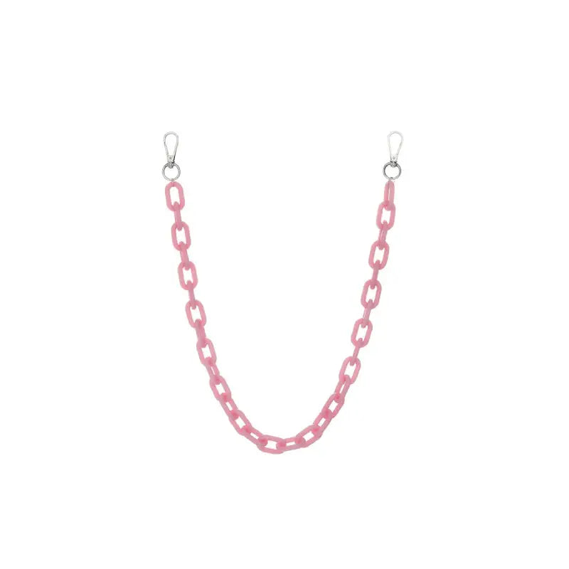 Aesthetic Acrylic-Metallic Waist Chain - Pink. / One Size