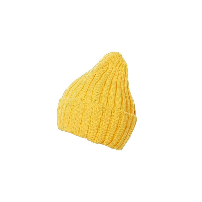 Aesthetic Beanie Knitted Hat - Chicken yellow / One Size -