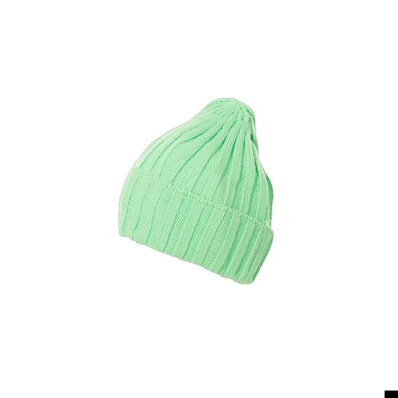 Aesthetic Beanie Knitted Hat - Fluorescent green / One Size
