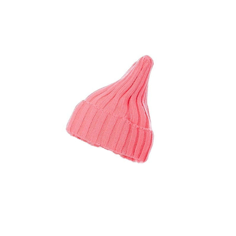 Aesthetic Beanie Knitted Hat - Fluorescent pink / One Size -