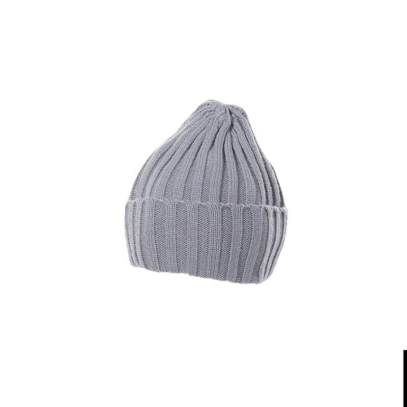 Aesthetic Beanie Knitted Hat - Light grey / One Size - Warm