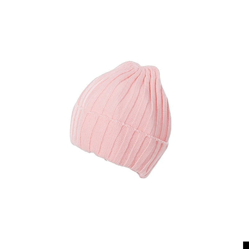 Aesthetic Beanie Knitted Hat - Light pink / One Size - Warm