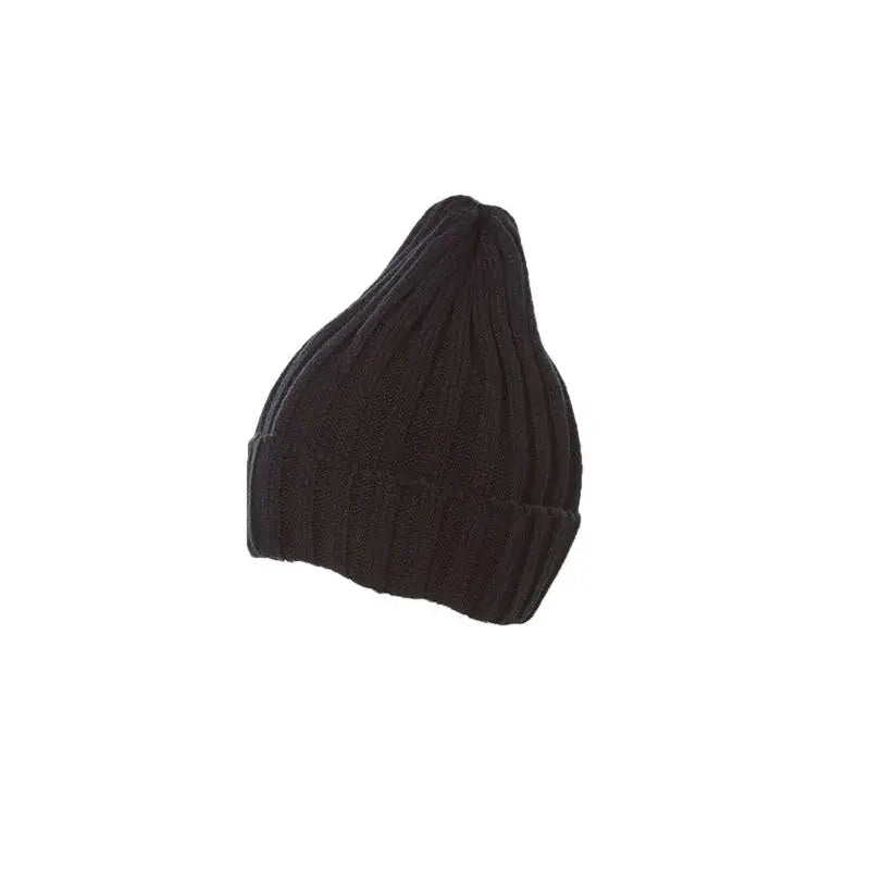 Aesthetic Beanie Knitted Hat Monochrome Hand Painted Style
