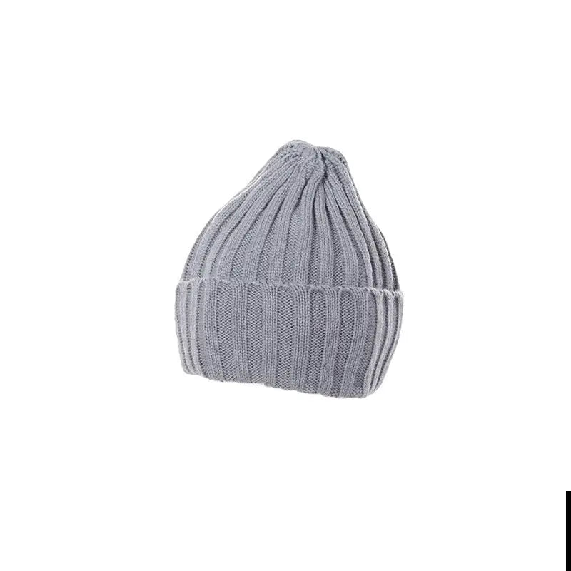 Aesthetic Beanie Knitted Hat Monochrome Hand Painted Style