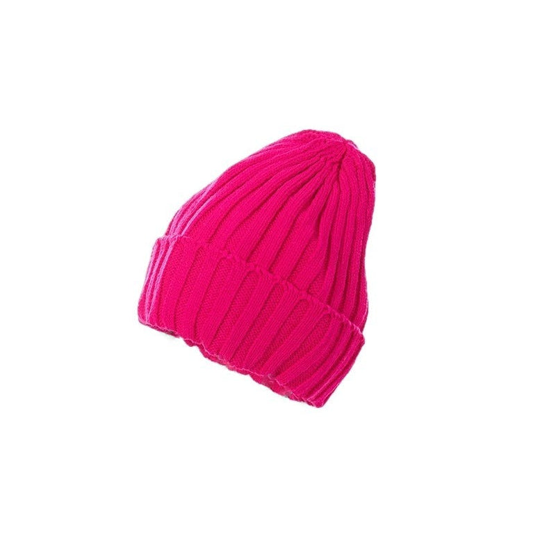 Aesthetic Beanie Knitted Hat - Rose red / One Size - Warm