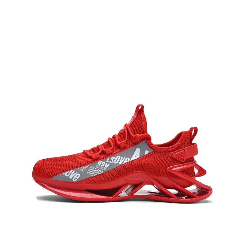 Aesthetic Blade Breathable Lace Up Sneakers Euro Size Red