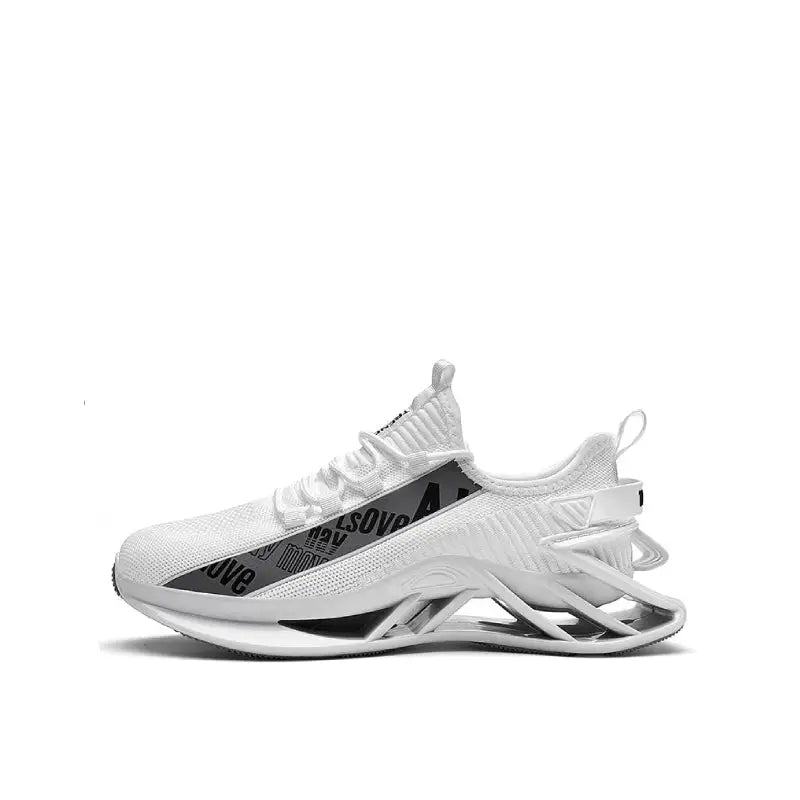 Aesthetic Blade Breathable Lace Up Sneakers Euro Size White