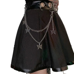 Aesthetic Butterfly Metallic Waist Chain for Women One Size