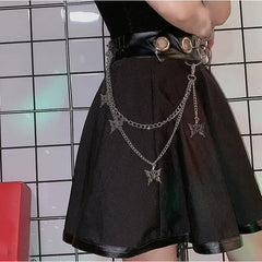 Aesthetic Butterfly Metallic Waist Chain for Women One Size