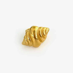 Aesthetic Conch Spiral Stainless Steel Chunky Ring Open / 7