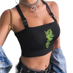 Aesthetic Dragon Crop Top for Streetwear Fashion