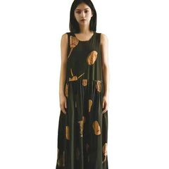 Aesthetic Face Mask Slip Long Dress for Everyday Wear