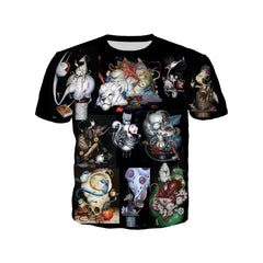 Aesthetic Garden Printed Short Sleeve O Neck T Shirt 12 / S