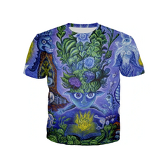 Aesthetic Garden Printed Short Sleeve O Neck T Shirt 13 / S