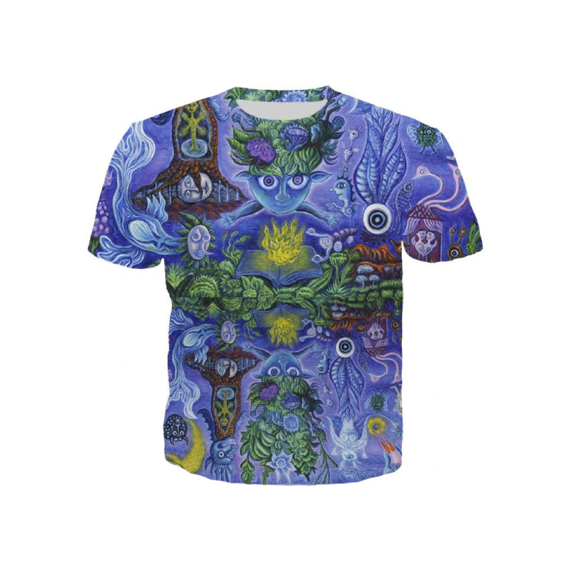 Aesthetic Garden Printed Short Sleeve O Neck T Shirt 16 / S