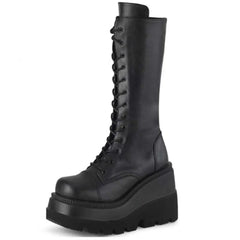 Aesthetic Gothic Platform Buckles Zipper Mid-Calf Boots