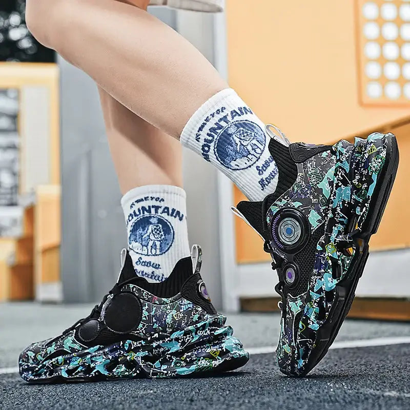 Aesthetic Graffiti Platform Sneakers Euro Size