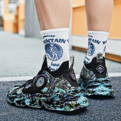 Aesthetic Graffiti Platform Sneakers Euro Size