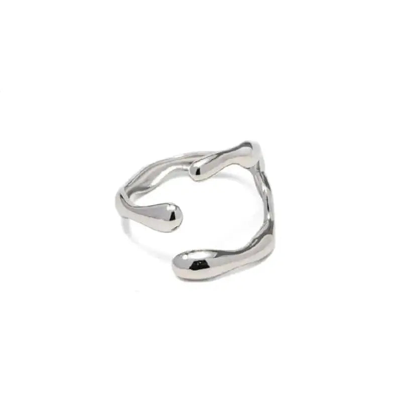 Aesthetic Irregular Stainless Steel Adjustable Open Ring