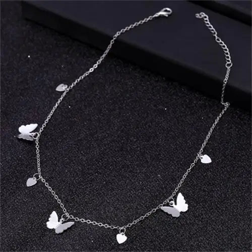 Aesthetic Metallic Butterflies Necklaces