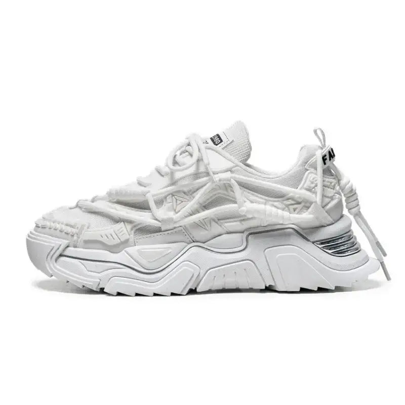 Aesthetic Nice Space Non Slip Platform Sneakers - White / 39