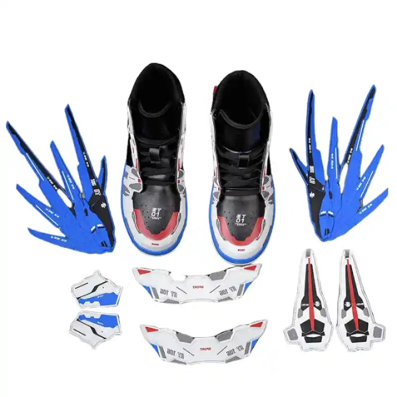Aesthetic Platform Lace Up Sneakers with Wing Pieces Euro