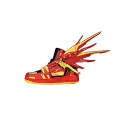 Aesthetic Platform Lace Up Sneakers with Wing Pieces Euro