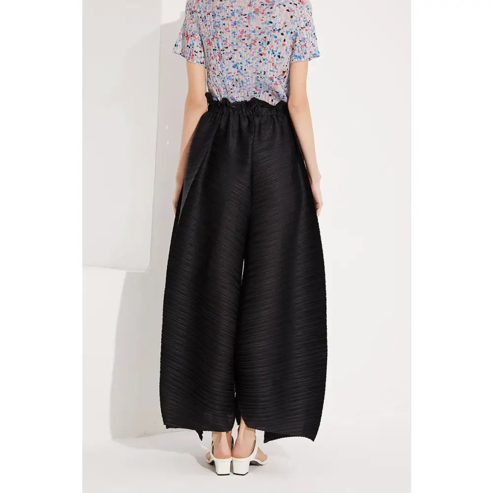 Aesthetic Pleated Broad Leg Harem Pants