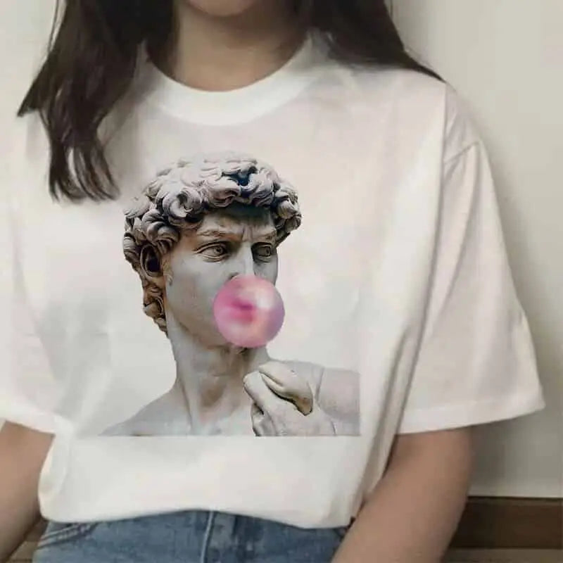 Aesthetic Printed T-Shirt with Hands Graphic Design Bomb