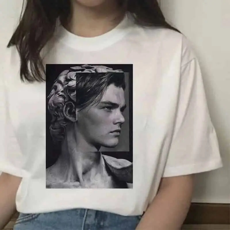 Aesthetic Printed T-shirt with Hands Graphic Design Leonard