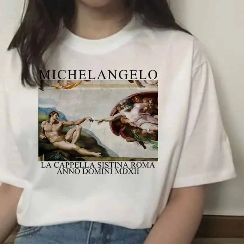 Aesthetic Printed T-Shirt with Hands Graphic Design USA